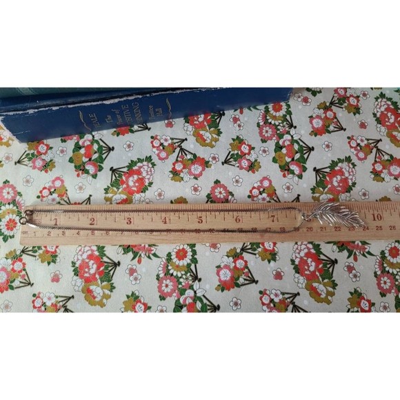 Vintage 925 Leaf Pendant Necklace - Picture 7 of 10